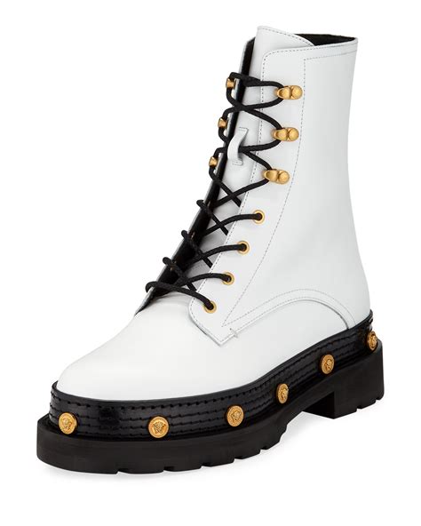 versace combat boots womens